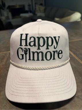 White 'Happy Gilmore' Rope-Accent Baseball Cap